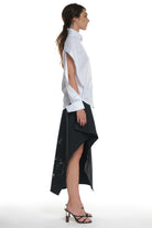 LONG SLEEVE SHIRT WITH CUTTINGS ON THE SLEEVES AND BUTTONING
