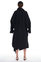 RAIN PROOF TRENCH COAT WITH LONG SLEEVES, BIG COLLAR, IN FRONT BUTTONING