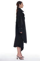 RAIN PROOF TRENCH COAT WITH LONG SLEEVES, BIG COLLAR, IN FRONT BUTTONING