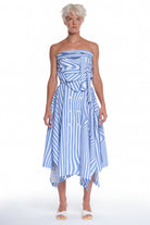 HIGH-WAISTED COTTON SHIRT-SKIRT, BUTTONING IN FRONT